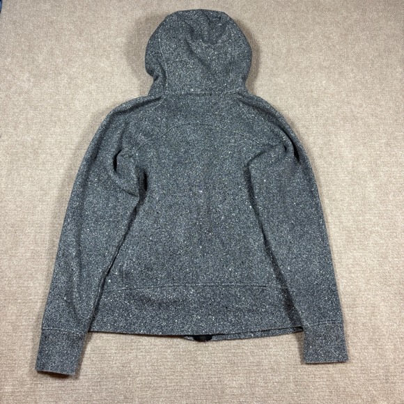 Lululemon Scuba Full Zip Hoodie White Speckled Black Women's Sz 10 EUC - Picture 2 of 6